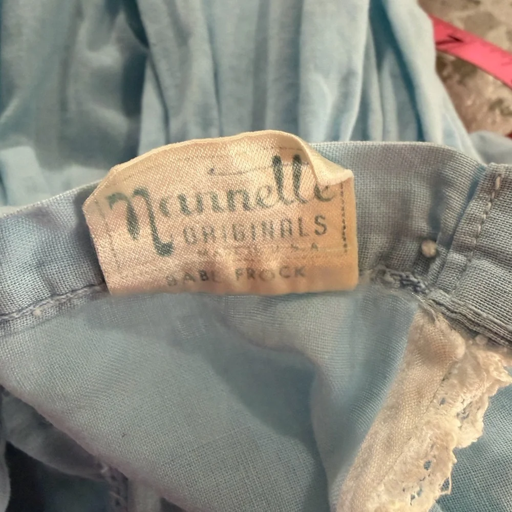 Nanette Originals Vintage 1950s - 1960s Baby Blue Babe Frock Dress